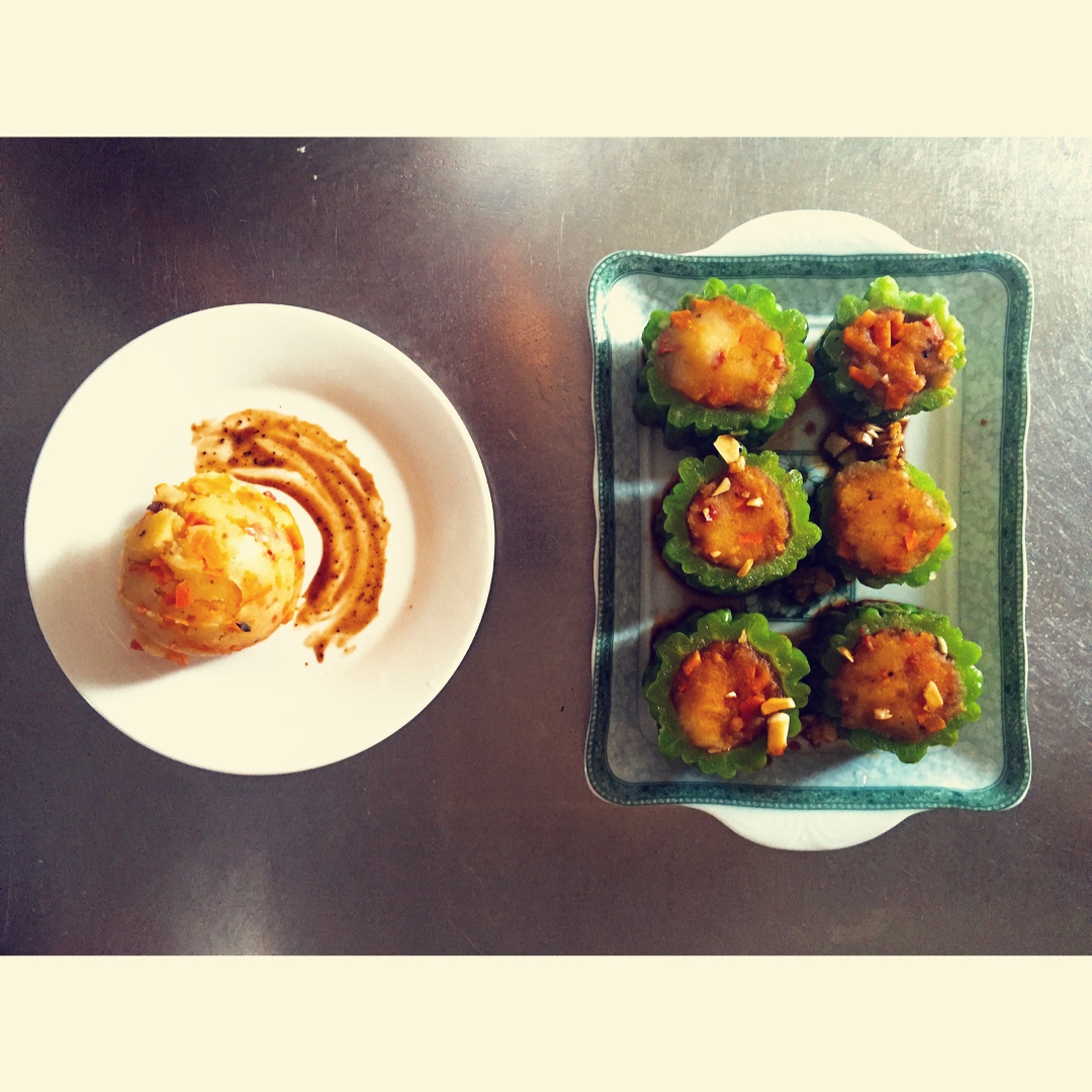 肉末土豆酿苦瓜