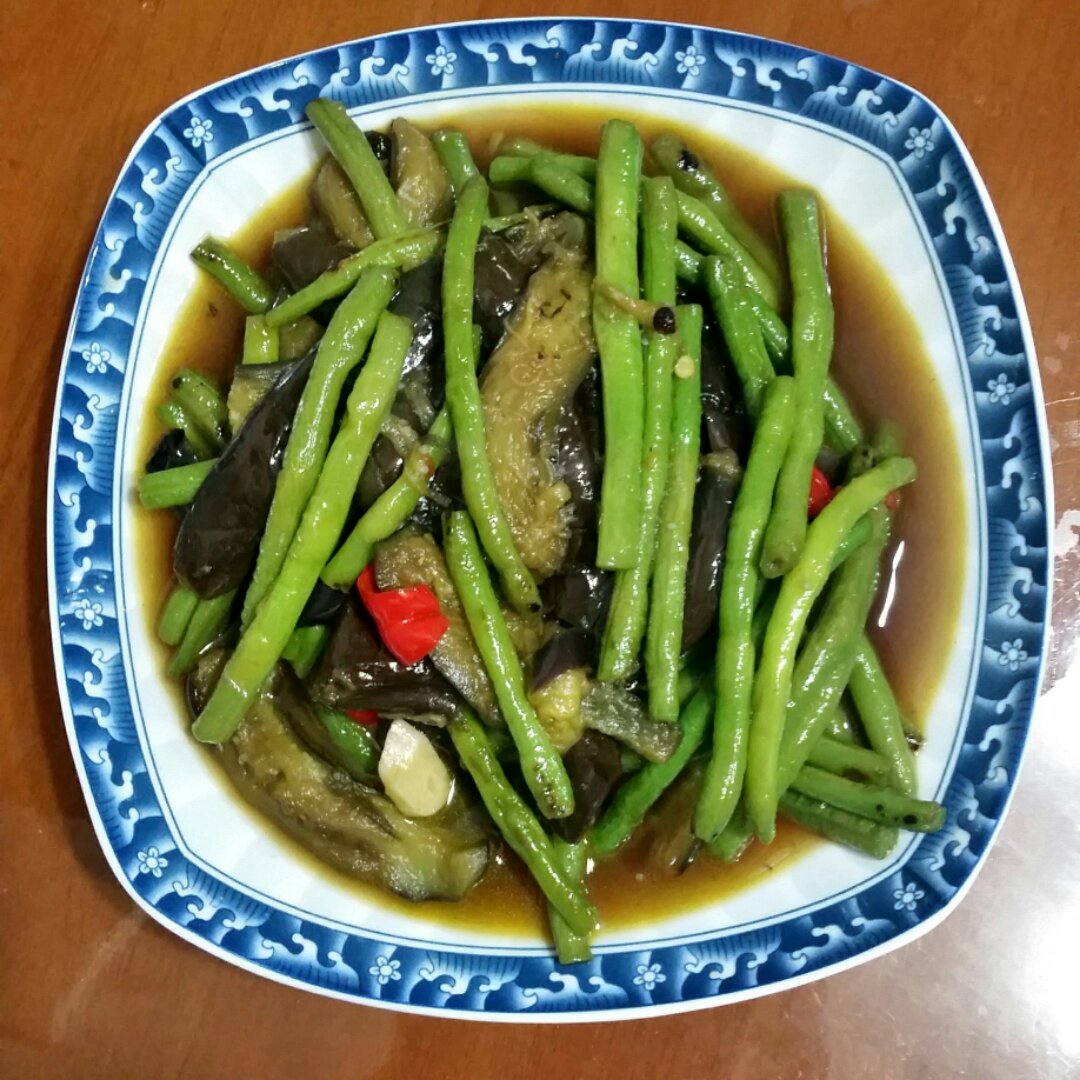 茄子烧豆角