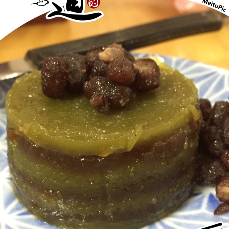 抹茶红豆千层马蹄糕