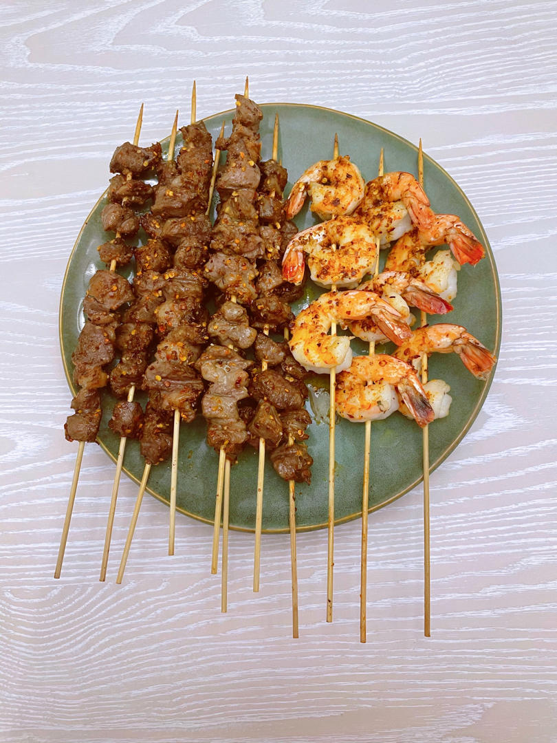 立冬的一餐｜烤箱版孜然羊肉串+羊肉手抓饭