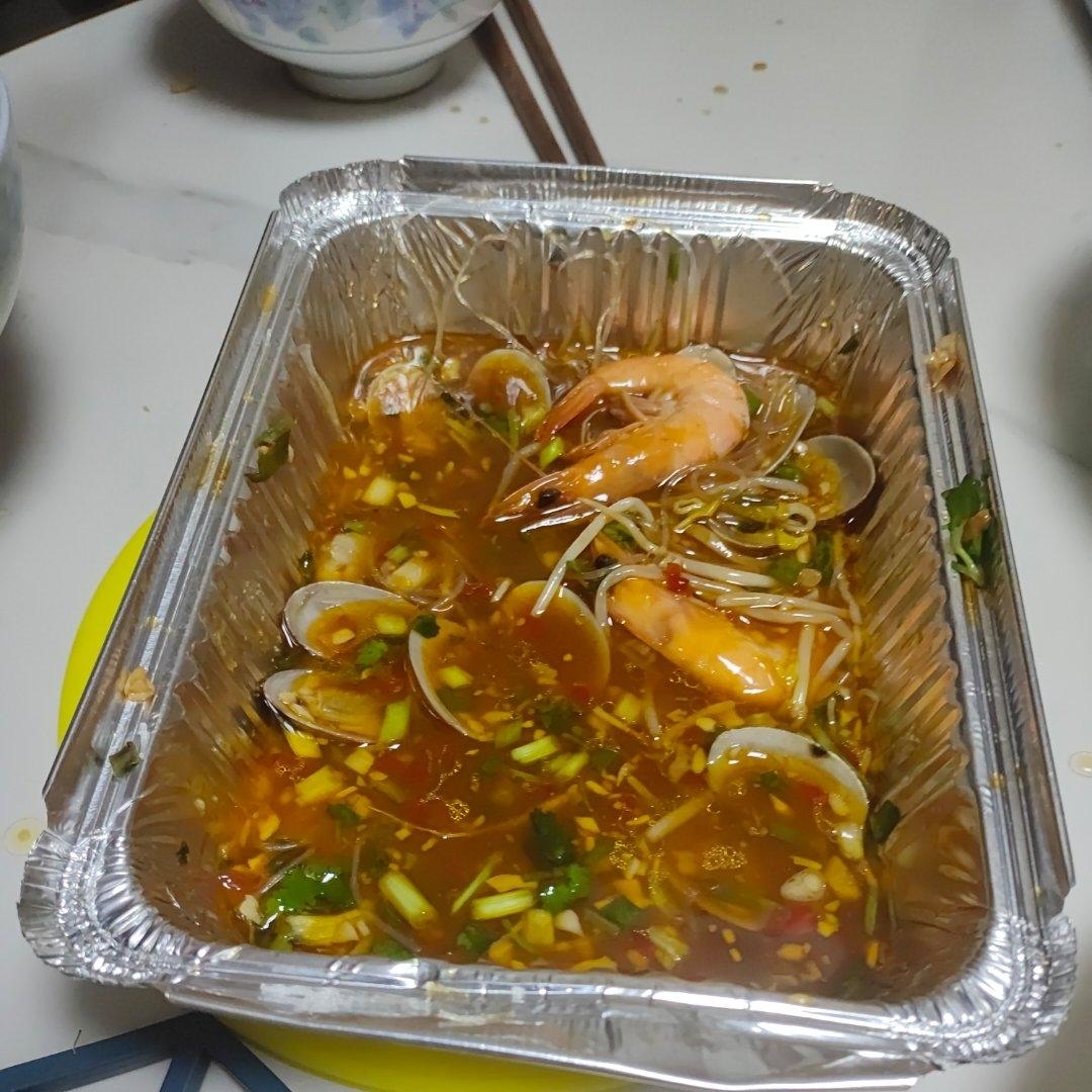 蒜蓉粉丝烤花蛤虾（烤箱版）
