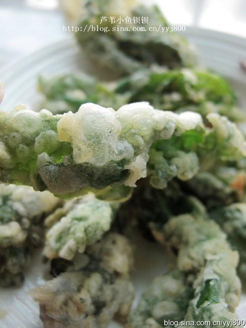 天妇罗酥炸茼蒿的做法