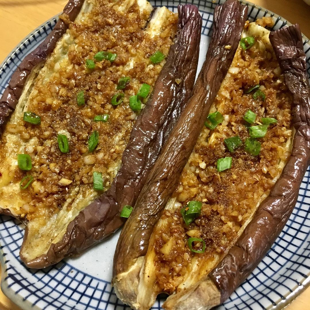 【微波炉烤茄子】