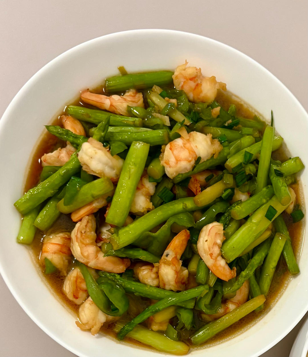 芦笋炒虾仁