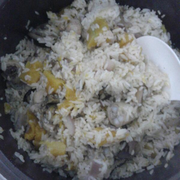 南瓜鸡肉饭