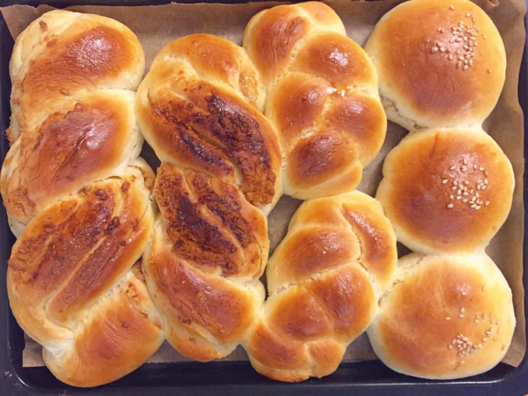 香葱肉松手撕吐司