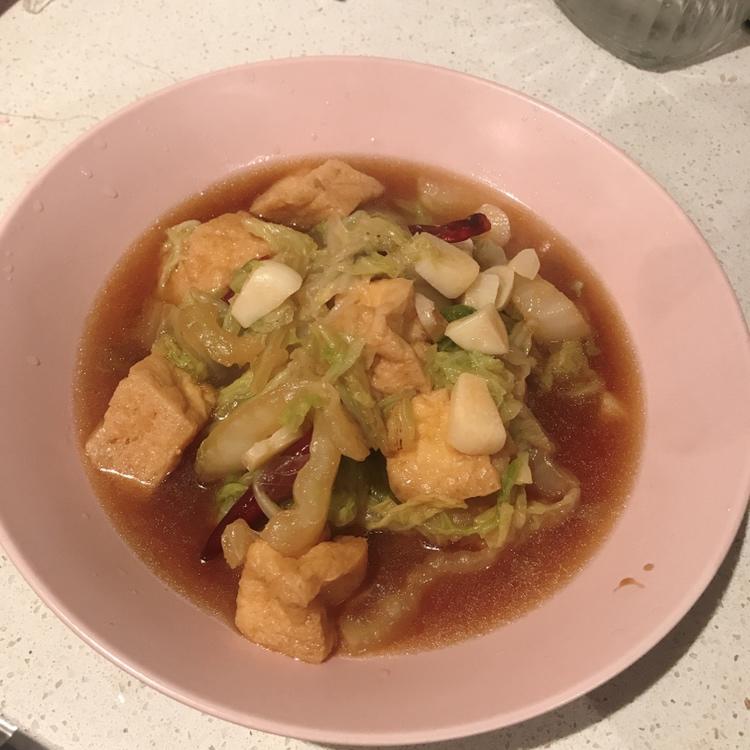 娃娃菜酱烧油豆腐