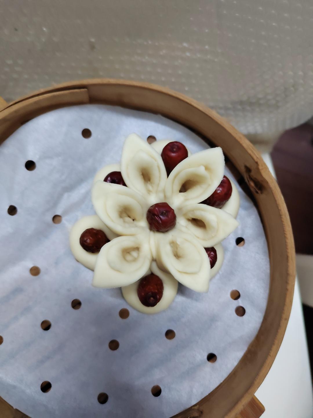 花样面食，花样馒头，【枣花馍】
