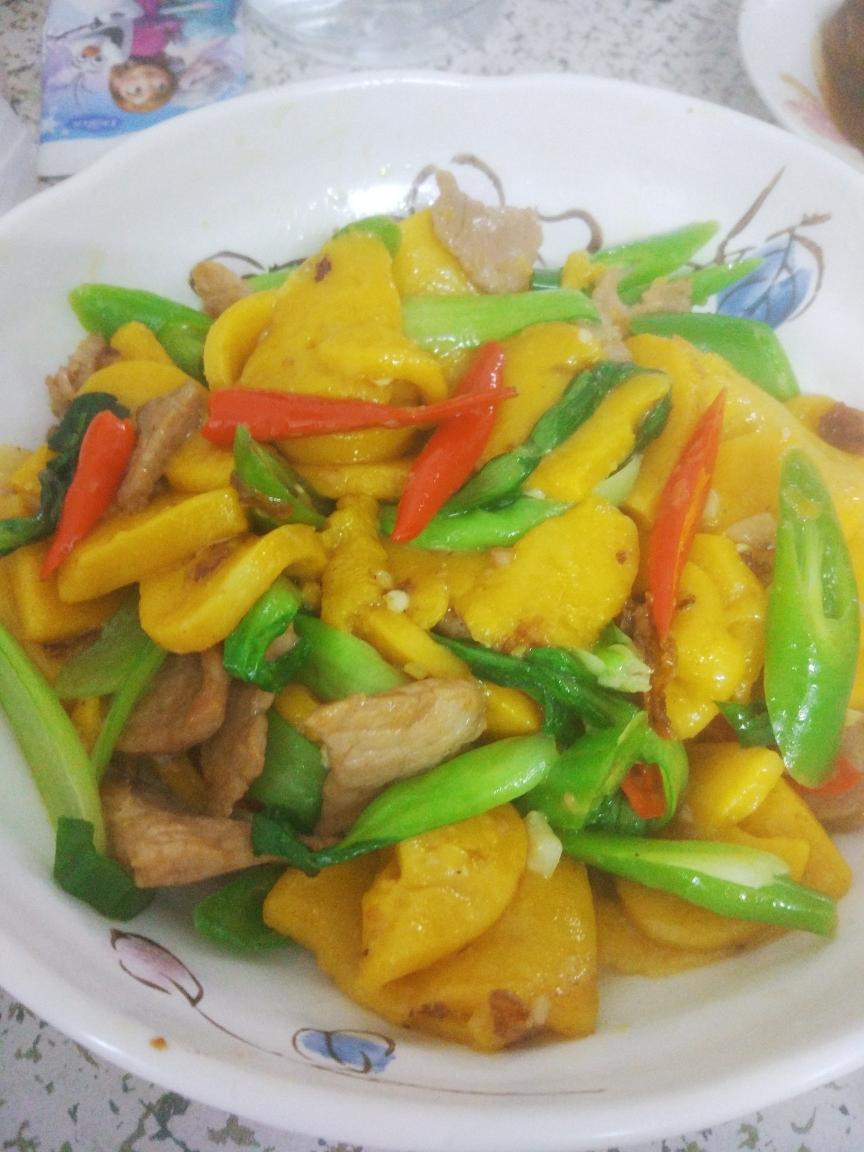 炒黄元米果的做法