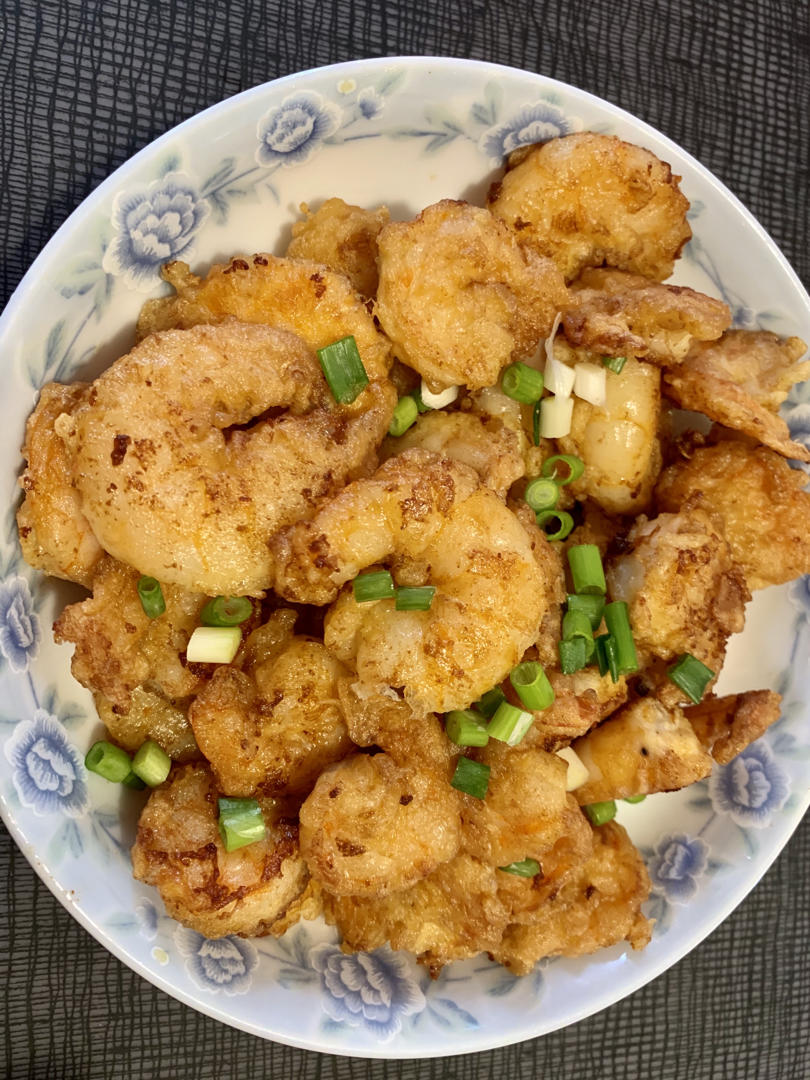 🔥吮指椒盐虾仁，完全不需要厨艺‼️