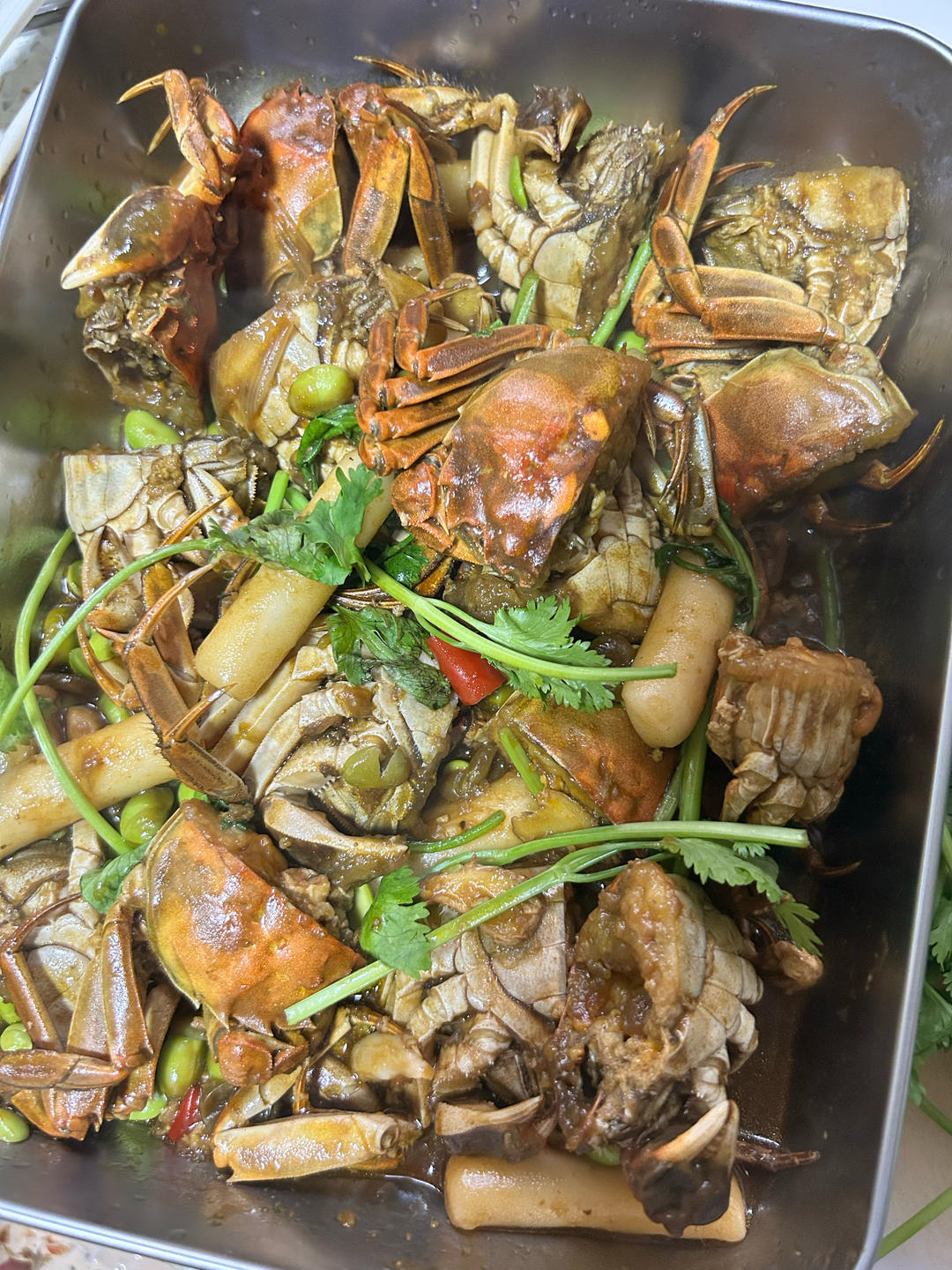 六月黄毛豆炒年糕