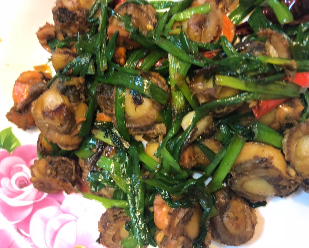 扇贝肉炒韭菜