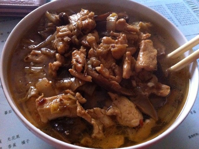 香菇鸡丝面