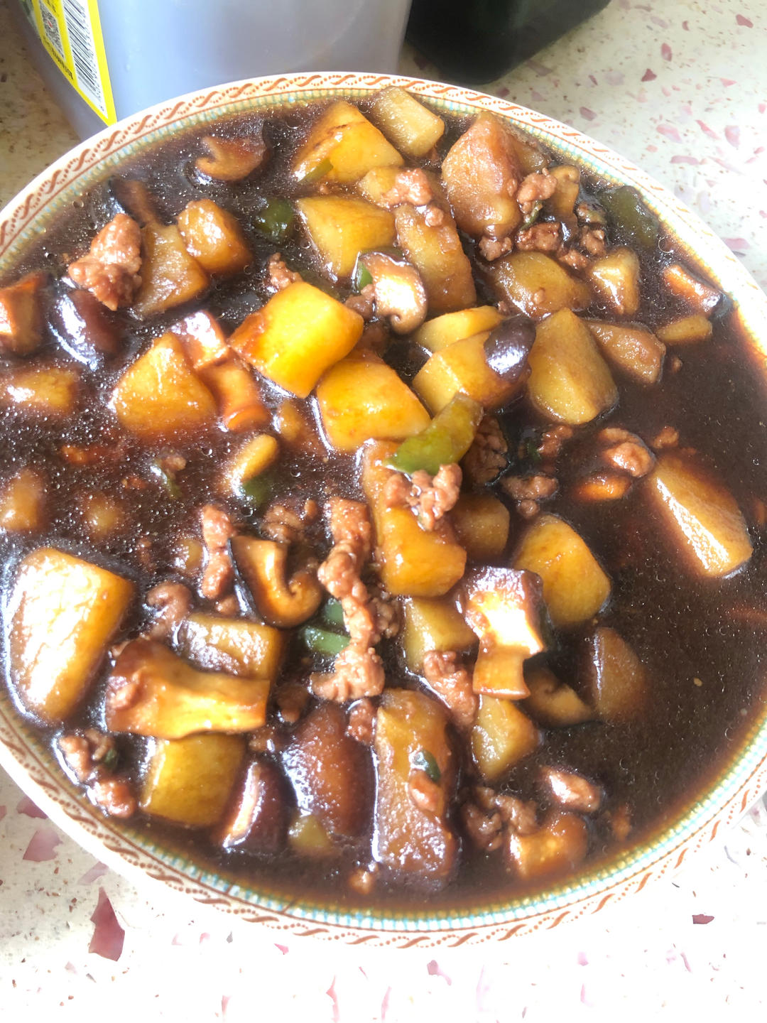 ㊙️香菇土豆肉沫拌饭❗️比外卖还好吃