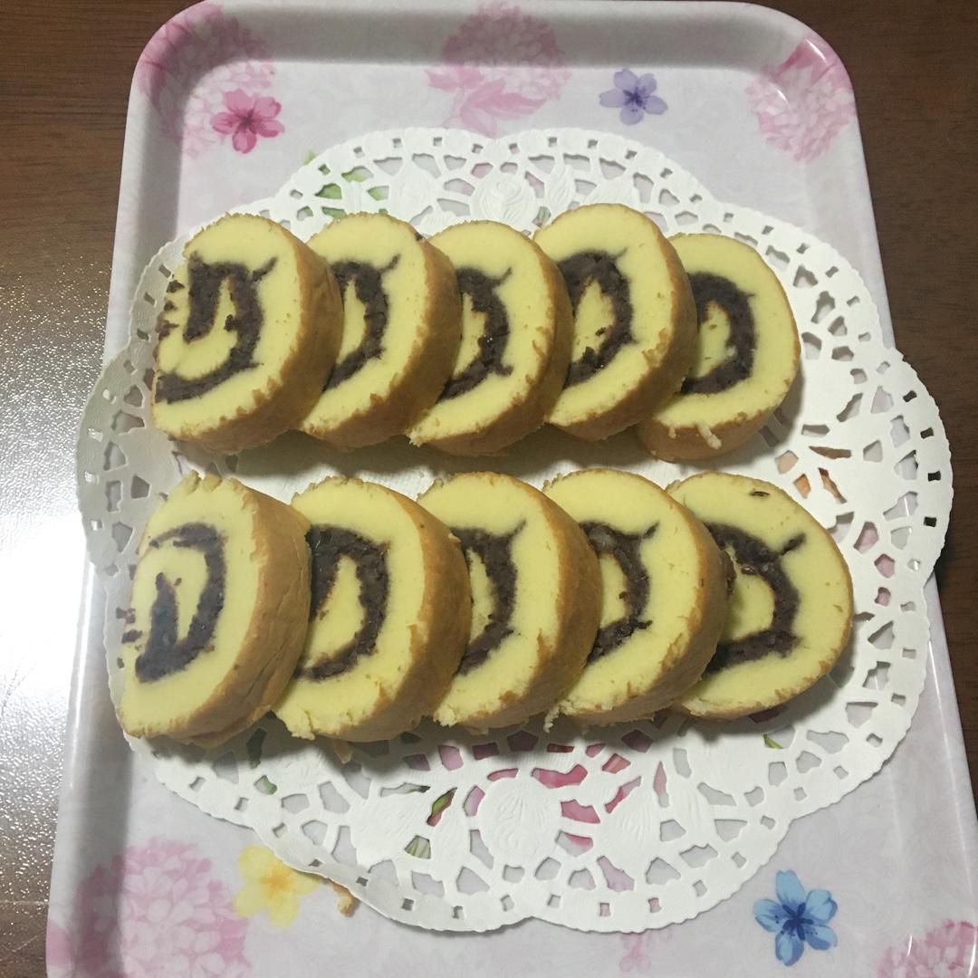 抹茶豆沙蛋糕卷