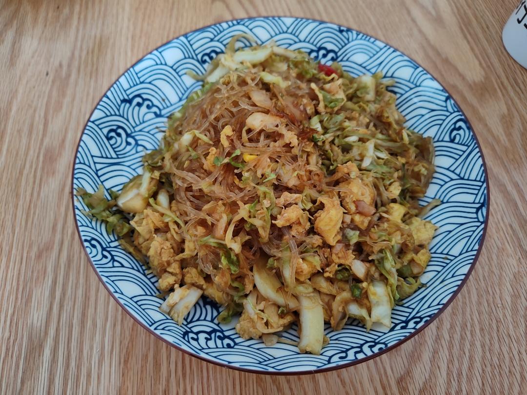 粉丝炒包菜