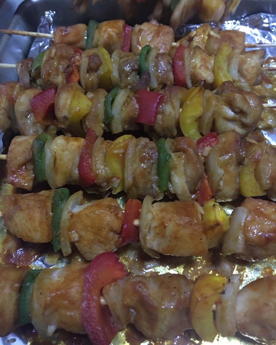 烤彩椒鸡肉串#烤箱R025#