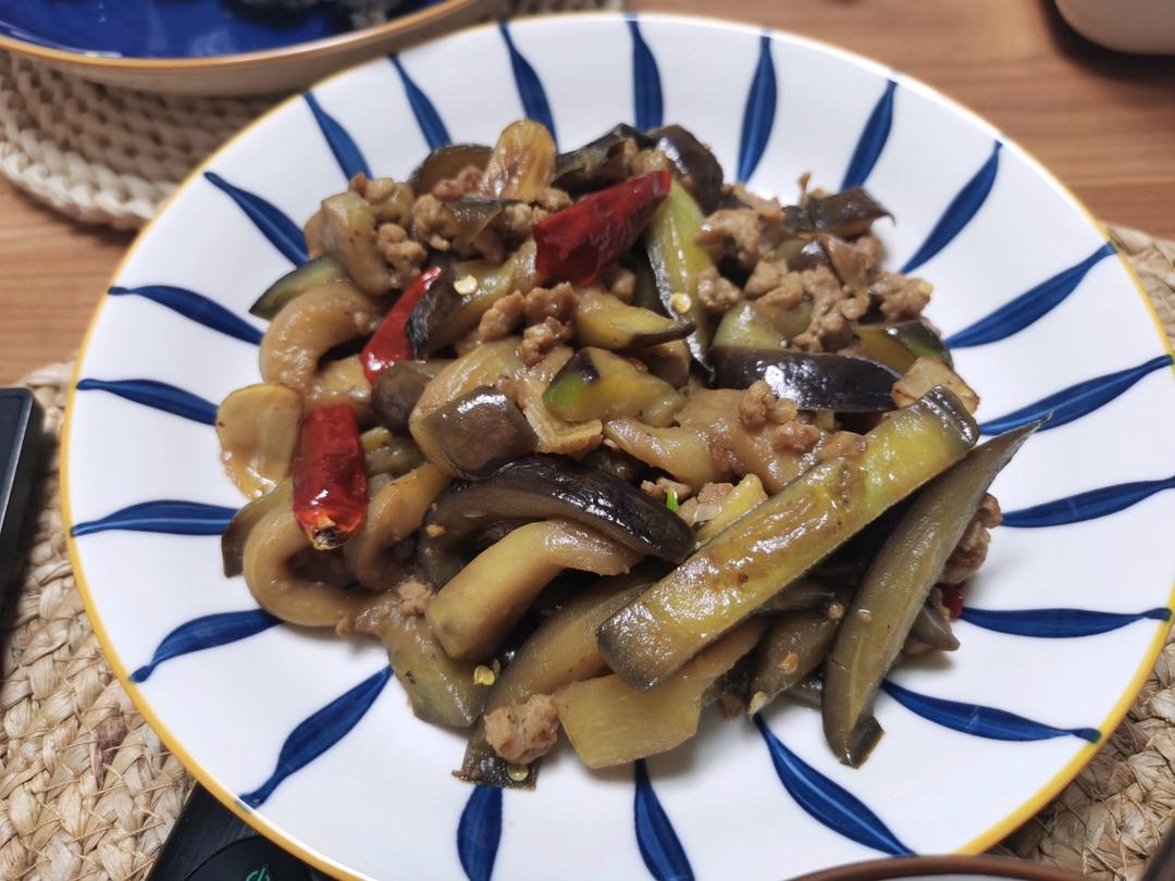红烧肉沫茄子