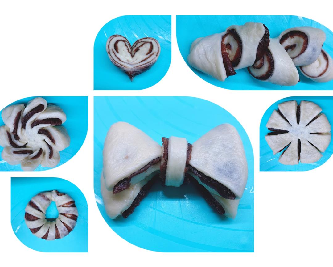 花式🎀豆沙面包🥯，附万能8种花式做法的做法