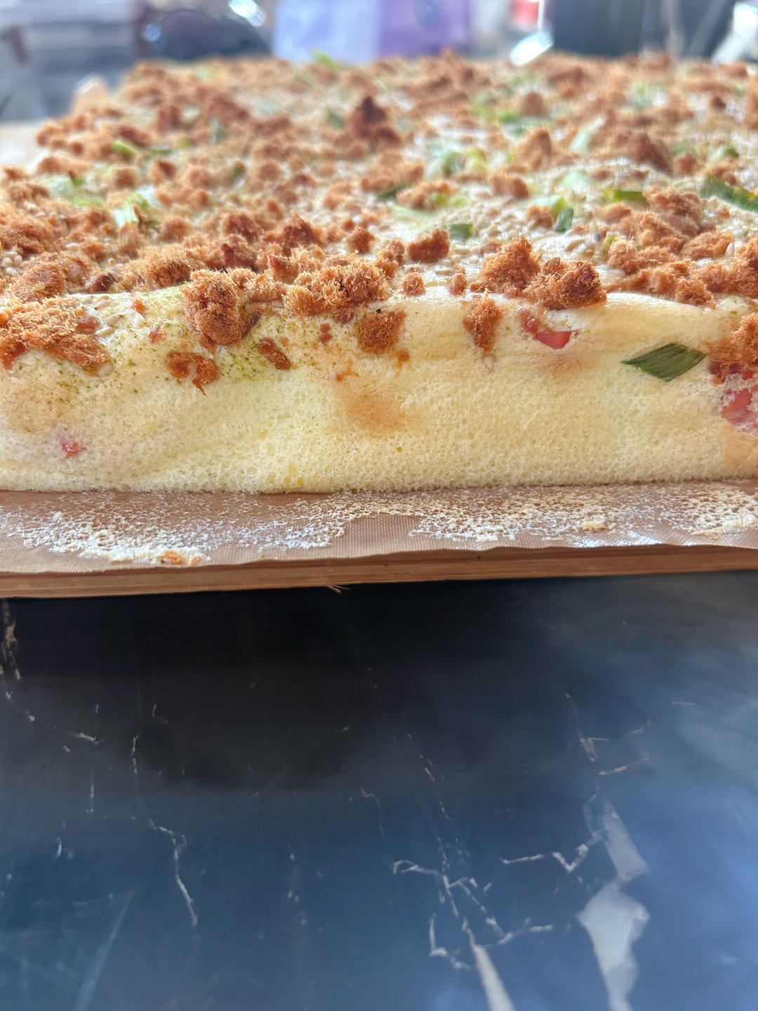 芝士夹心肉松蛋糕🍰