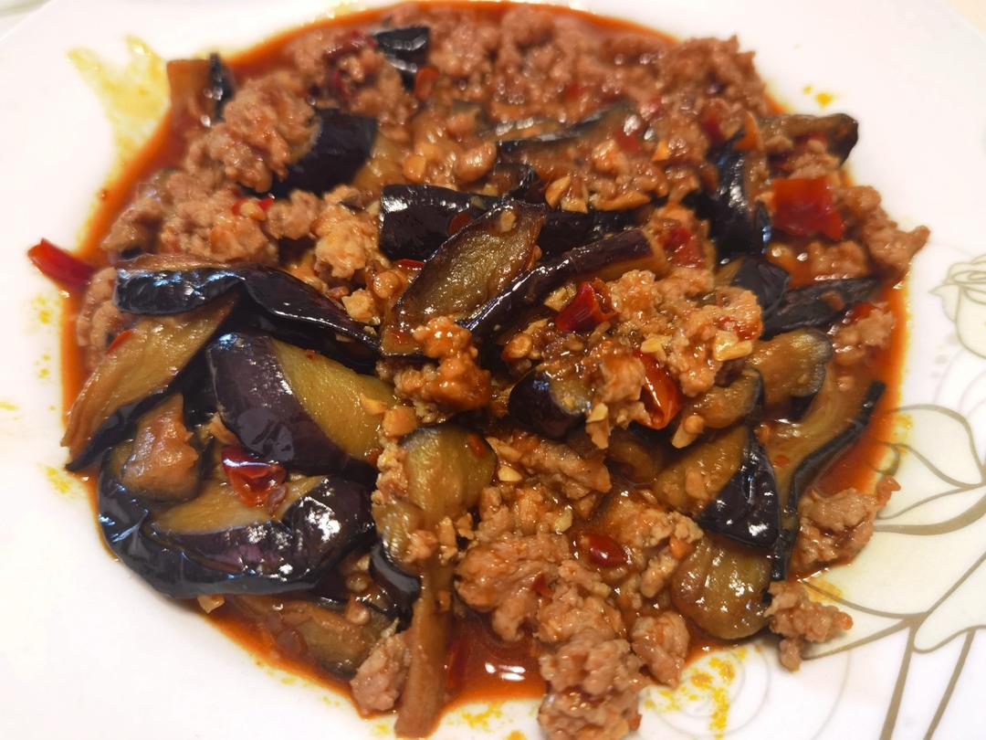红烧肉沫茄子