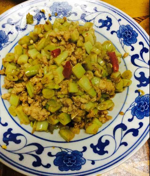 肉沫豆角下饭菜