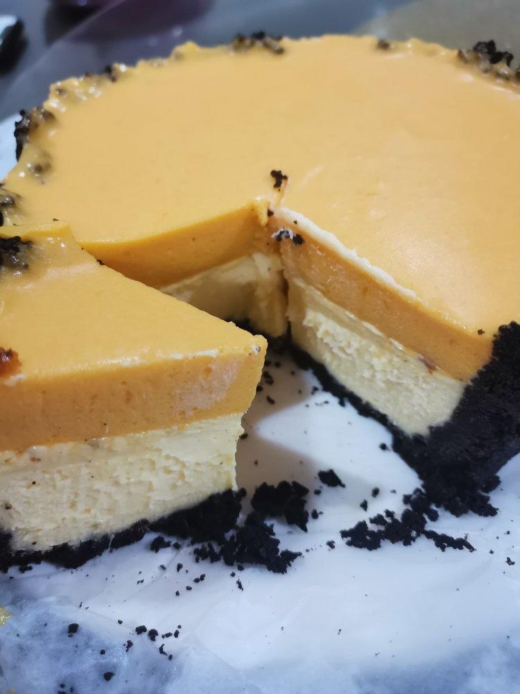 ㊙️🔥慕斯遇上重乳酪‼️好吃到爆双层芝士蛋糕