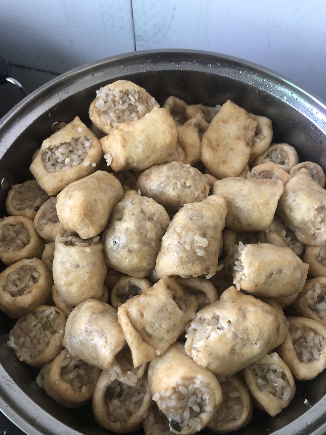 糯米猪肉豆腐酿的做法