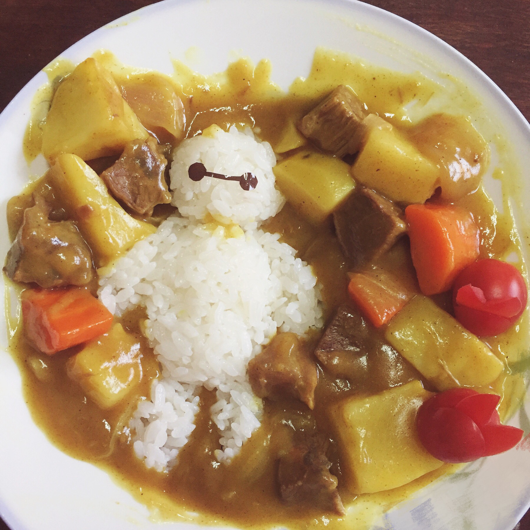 超能陆战队大白咖喱饭（大白泡澡）