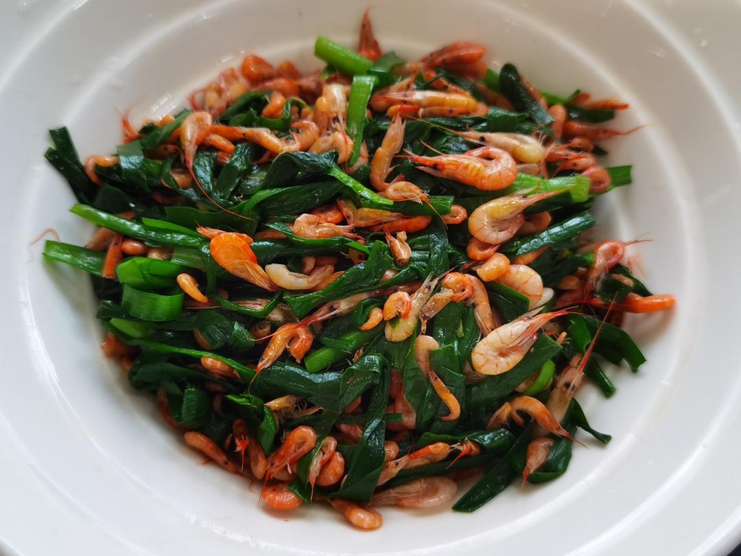 河虾辣炒韭菜花
