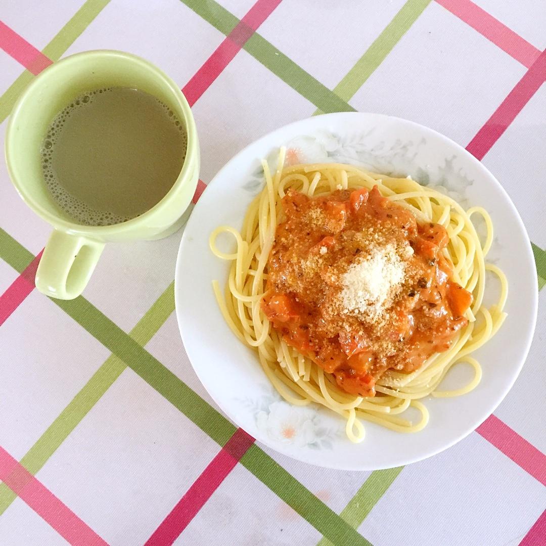 奶油番茄意面
