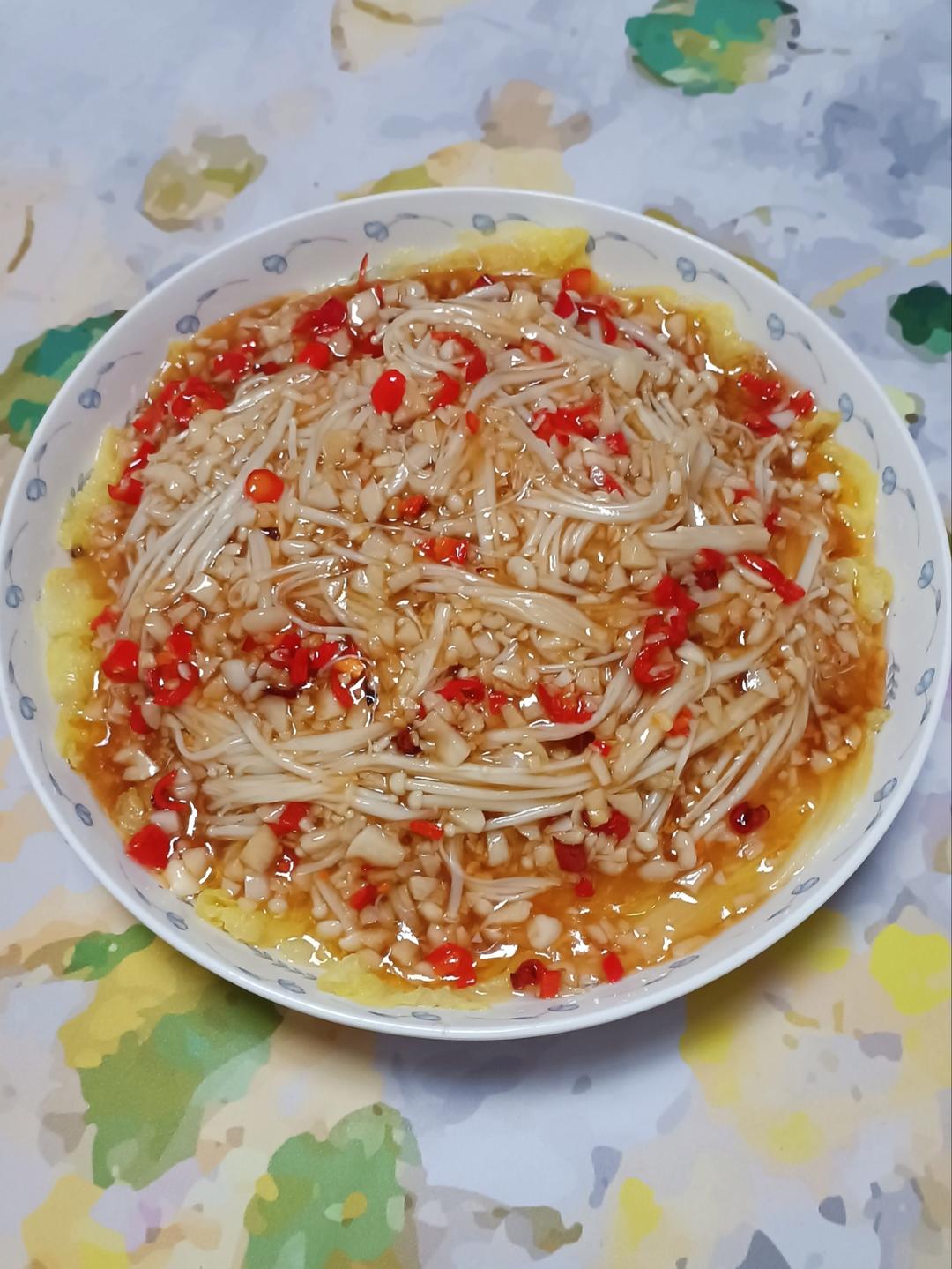 低卡低脂❗️蒜香娃娃菜金针菇好吃到转圈圈～