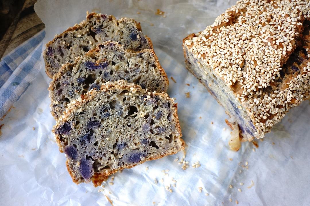 紫薯银耳快手面包丨健康·烘焙
