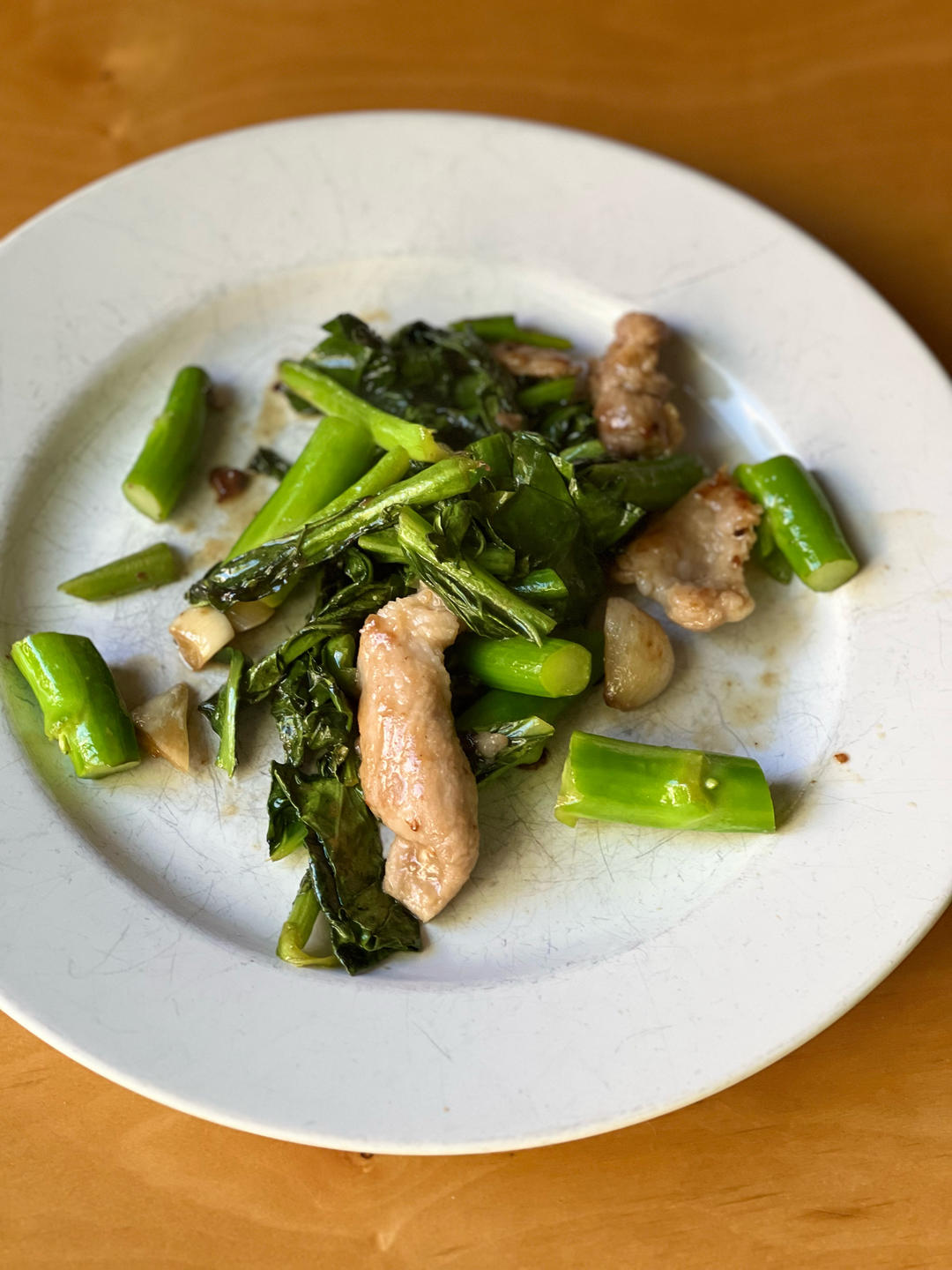 芥兰炒肉片