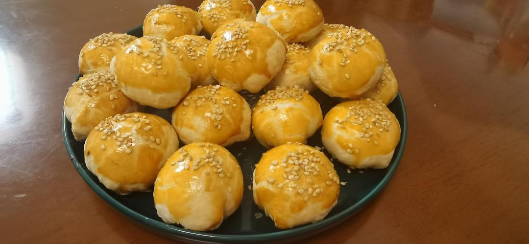 酥皮绿豆饼   酥得掉渣渣