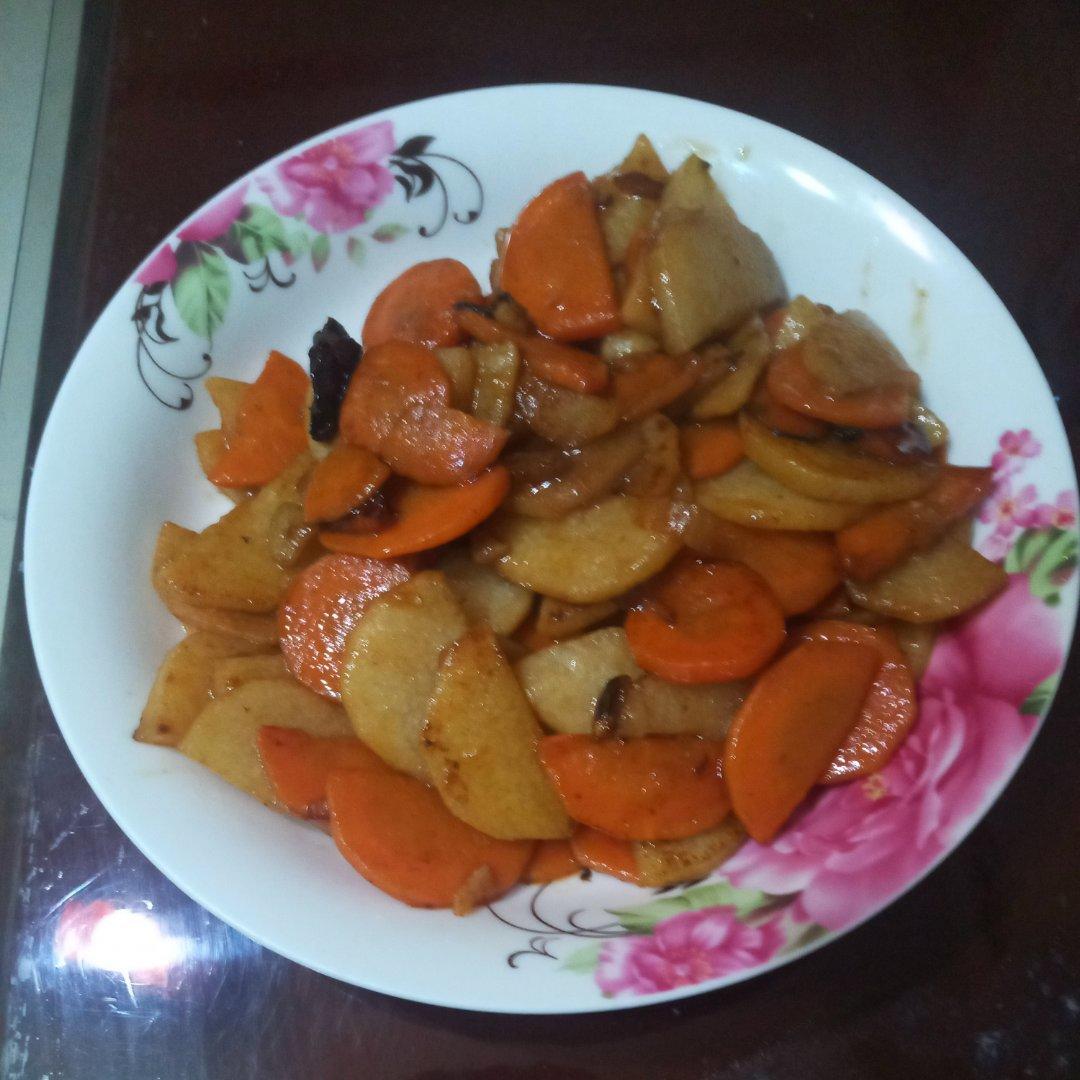 山药炒胡萝卜