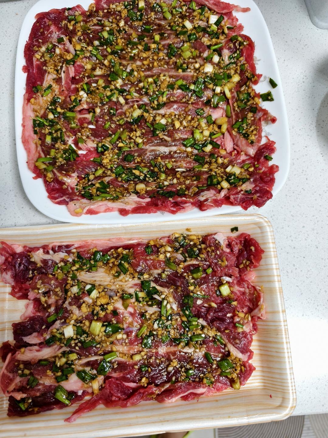 盐葱烧牛肉