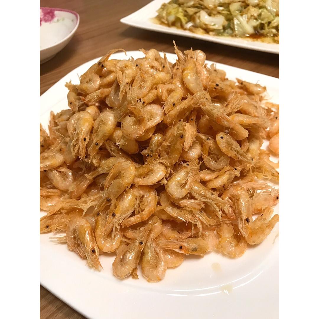 堂妈教你油煎小白虾