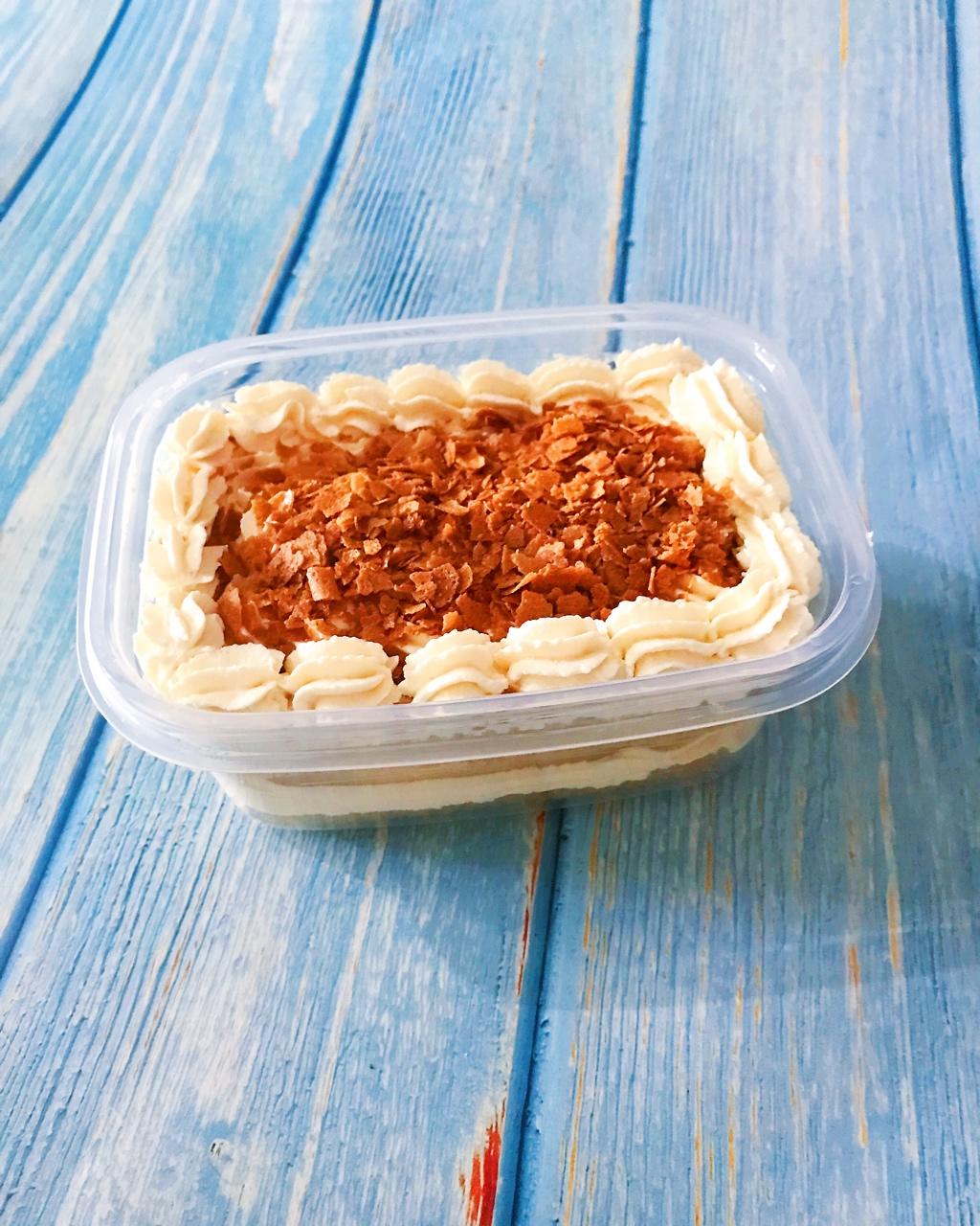 咖啡焦糖可可脆片盒子蛋糕