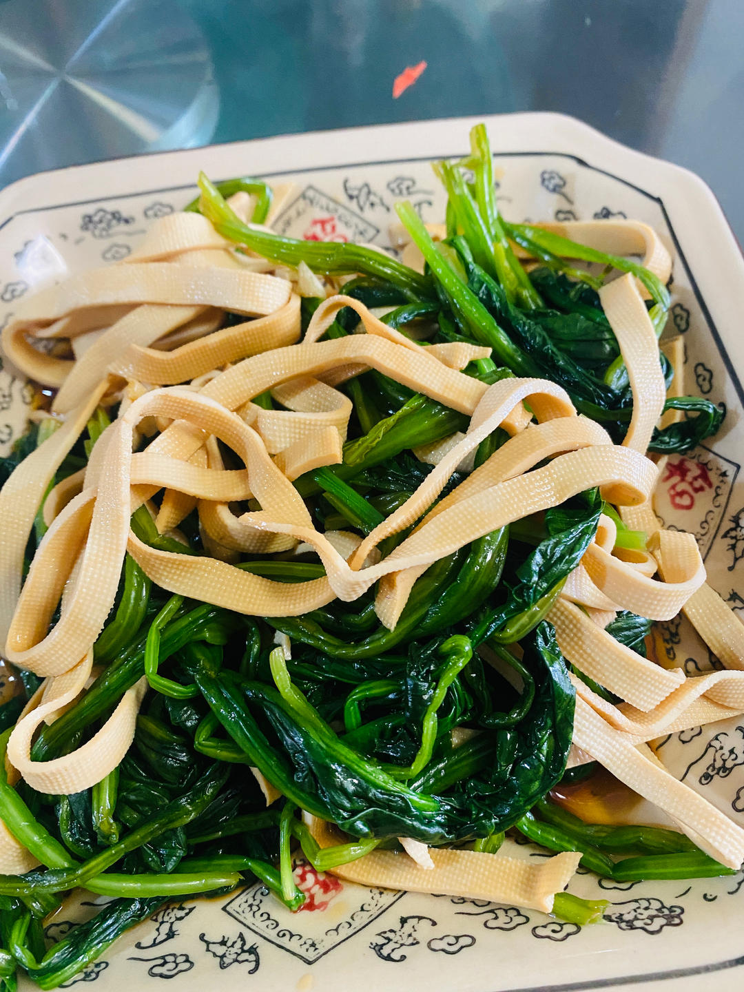 拌菠菜豆腐丝