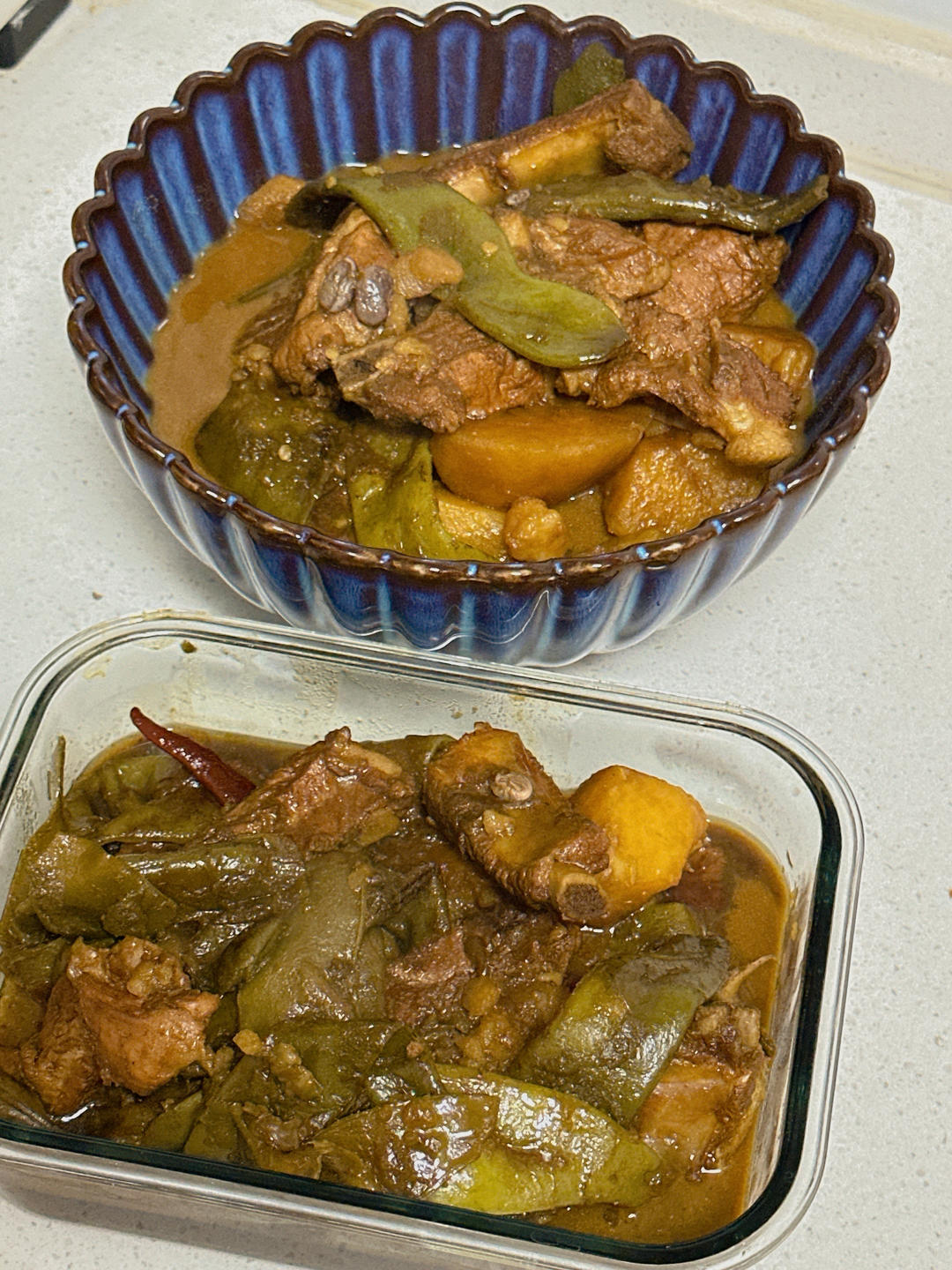 接地气儿的油豆角炖排骨