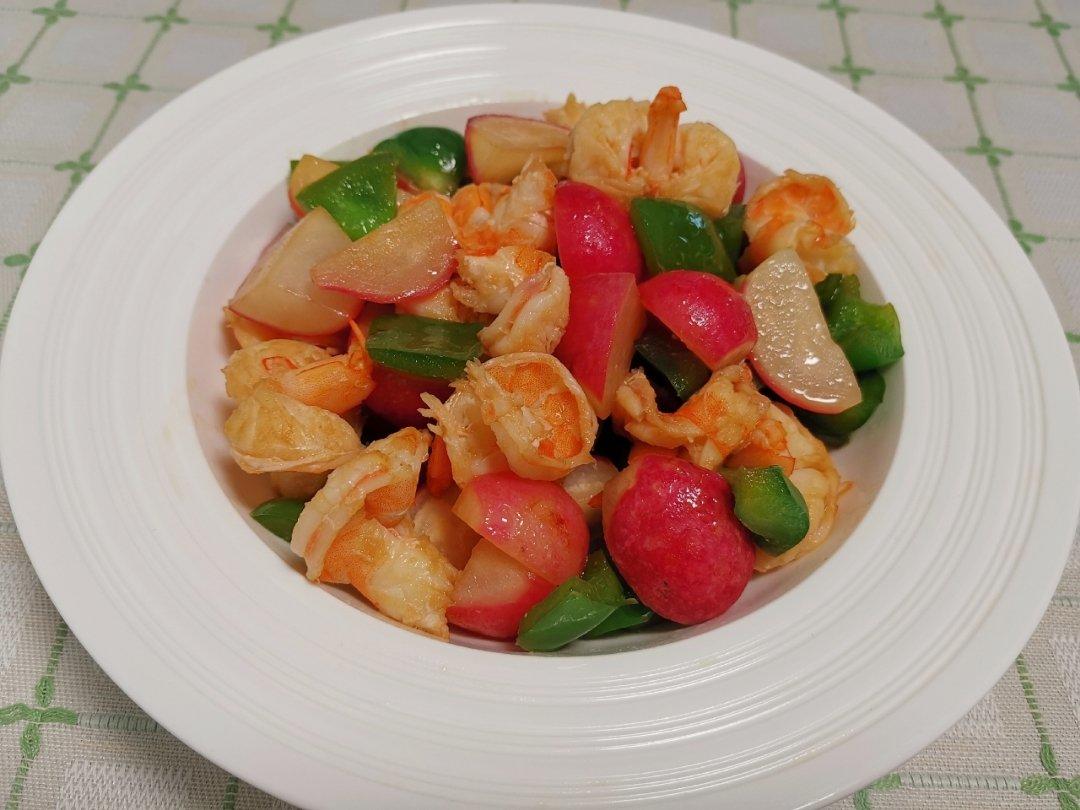 翡翠樱桃萝卜虾仁