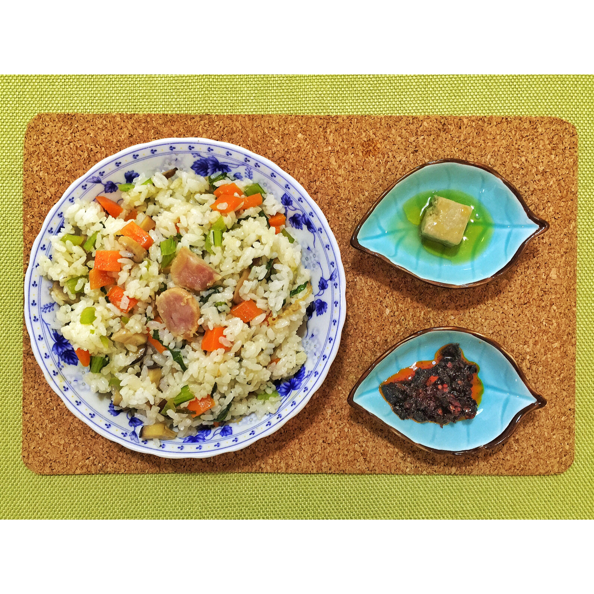 电饭锅香菇香肠饭(●´∀｀●)