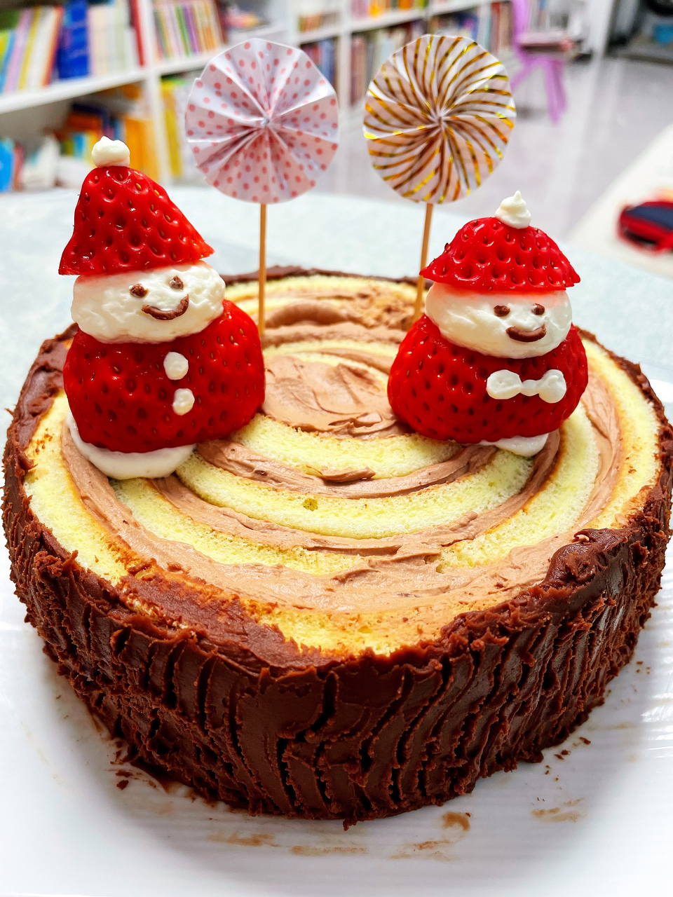 年轮树桩蛋糕‼️圣诞主题奶油蛋糕‼️巨好吃