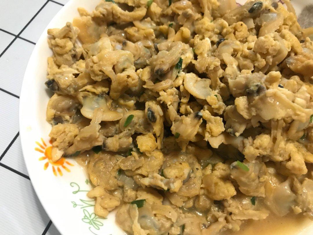 鲜蚬子肉嫩炒鸡蛋