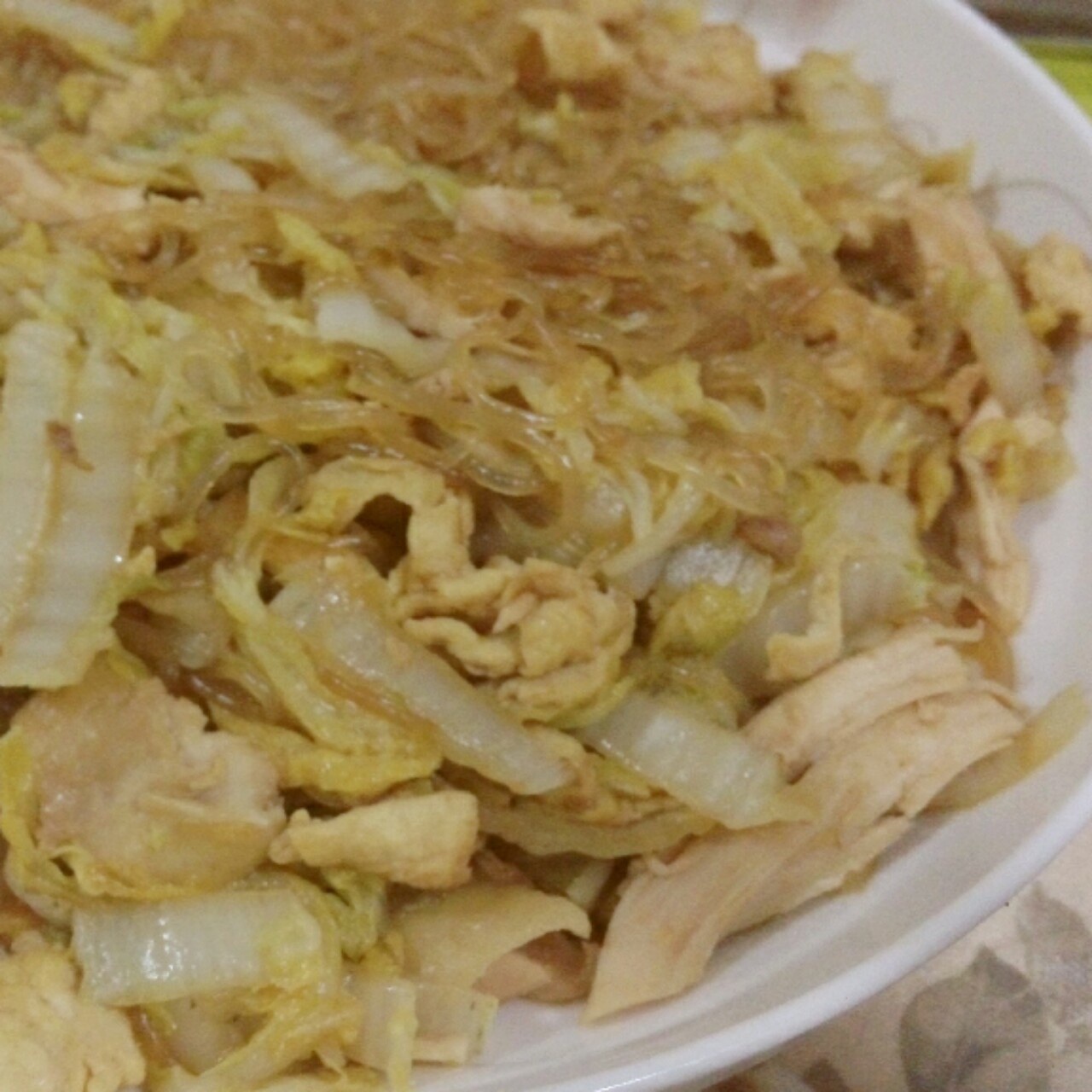 粉丝炒包菜