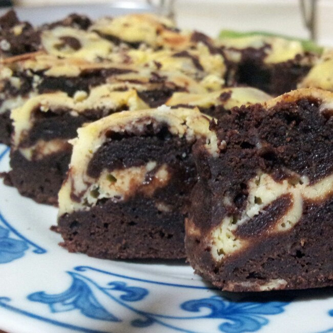 大理石乳酪布朗尼