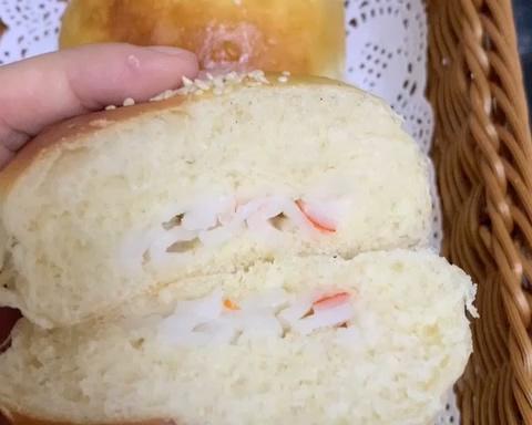【新手】软乎乎🍞蟹柳包的做法
