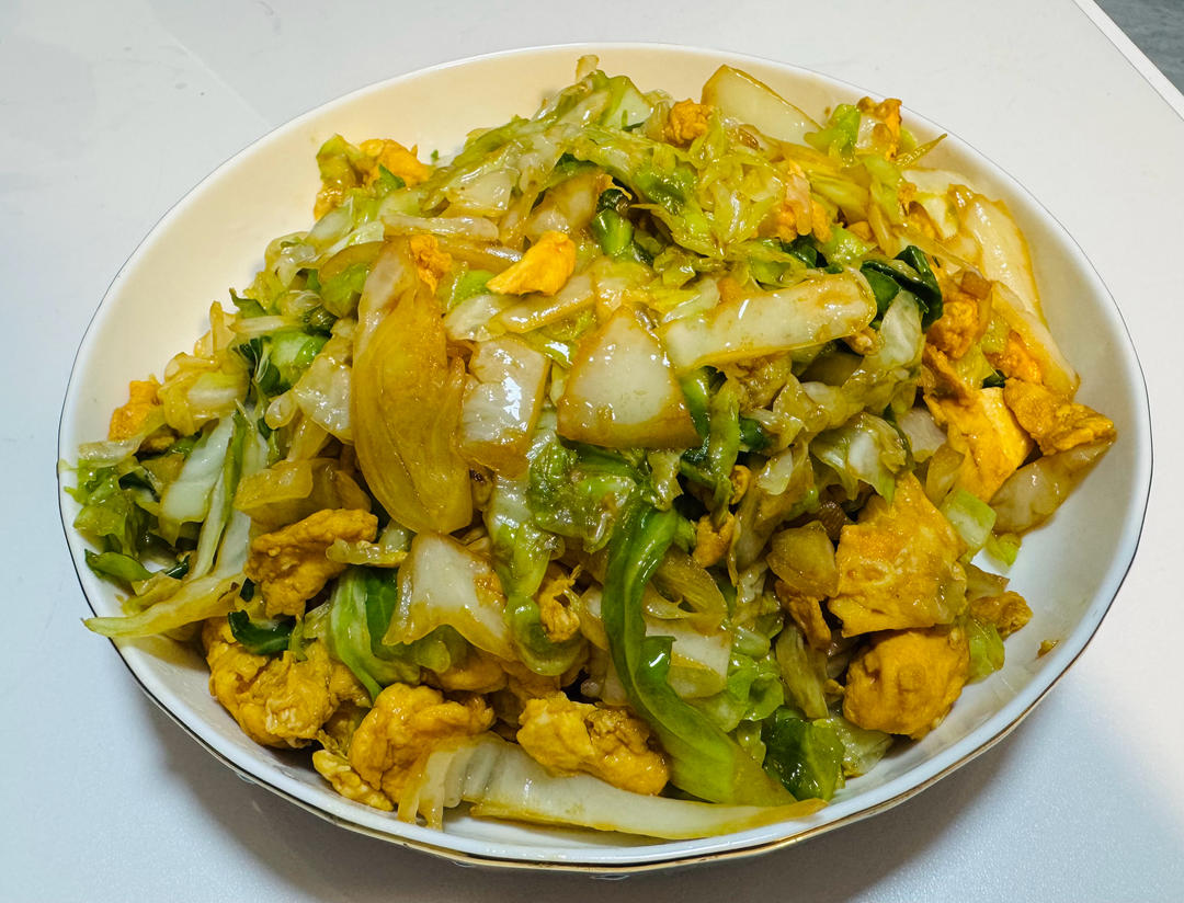 包菜炒鸡蛋