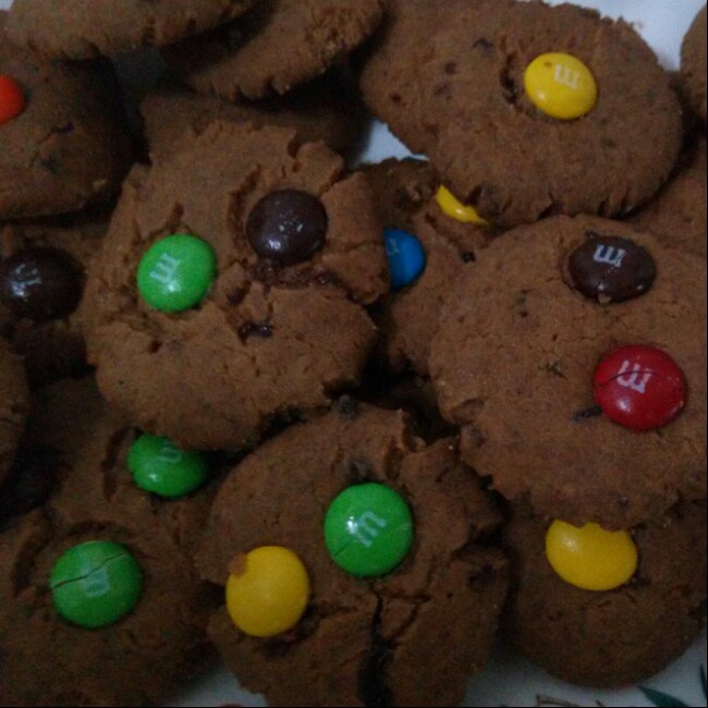 免烤箱·微波炉M&M巧克力豆饼干